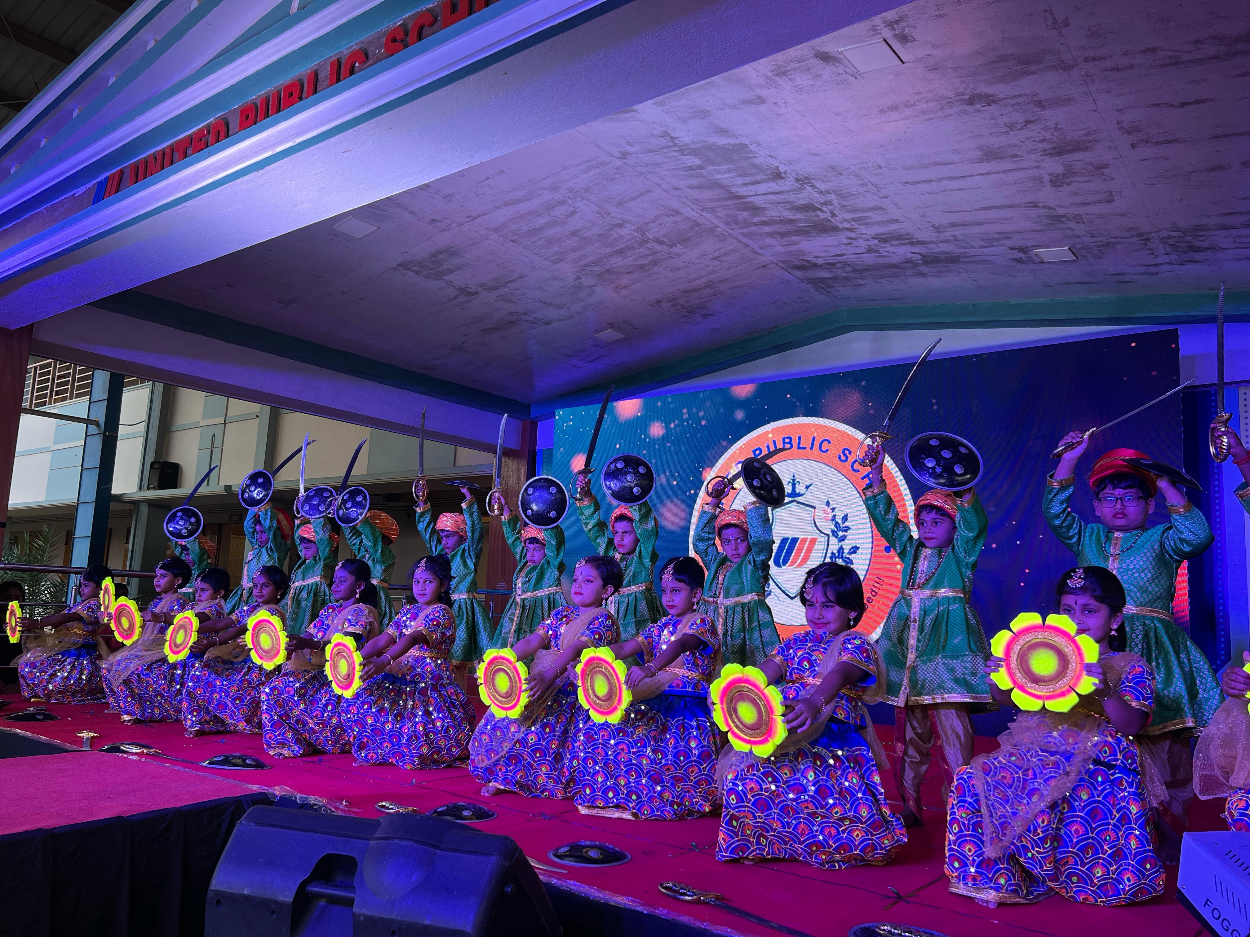Kindergarten students celebrating